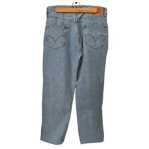 Mens Levis Denim Jeans pants 550  34x27 relaxed fit 100% cotton raw hem